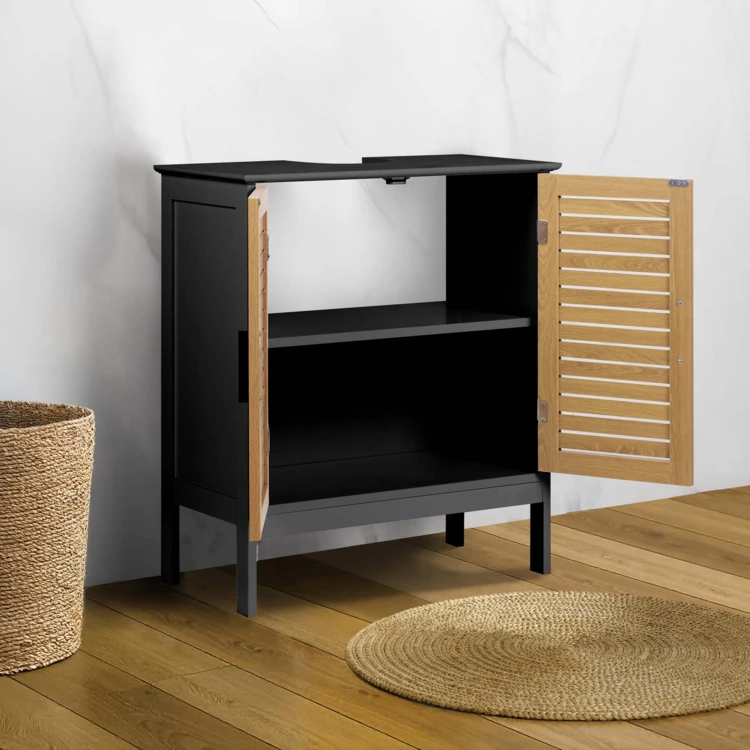 Mobile sottolavabo da bagno con porte a persiana