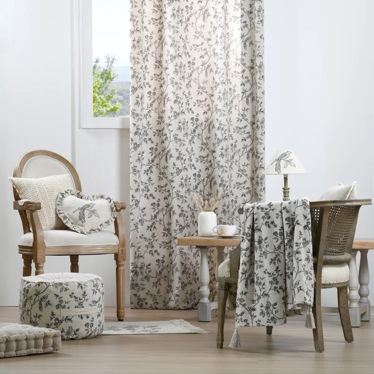 Plaid estampado floral estilo campo chic