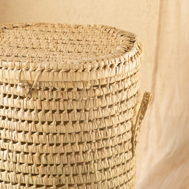 Ronde palm wasmand