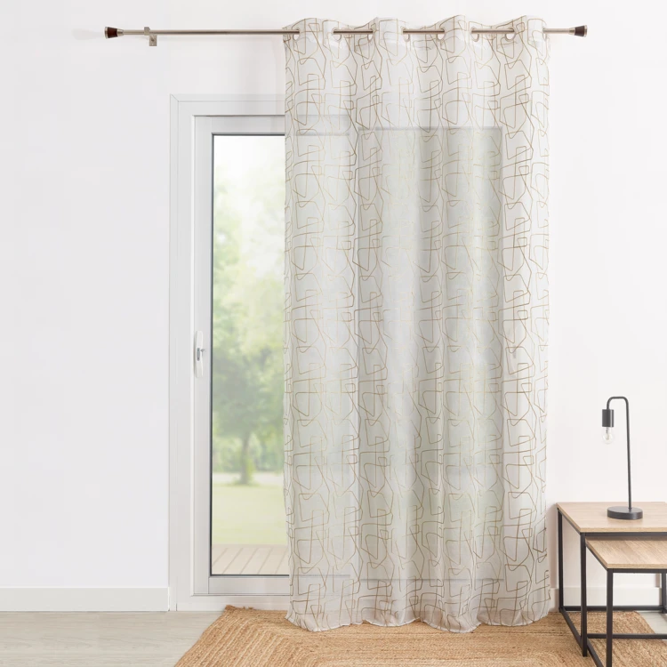Voile bordado de estilo gráfico