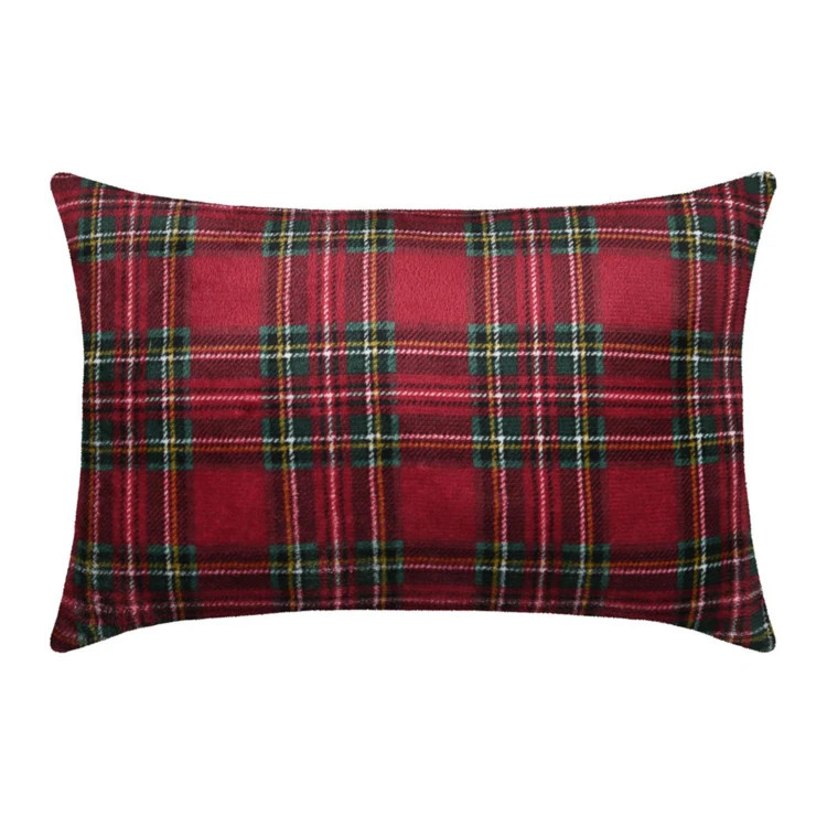 Coussin à carreaux écossais