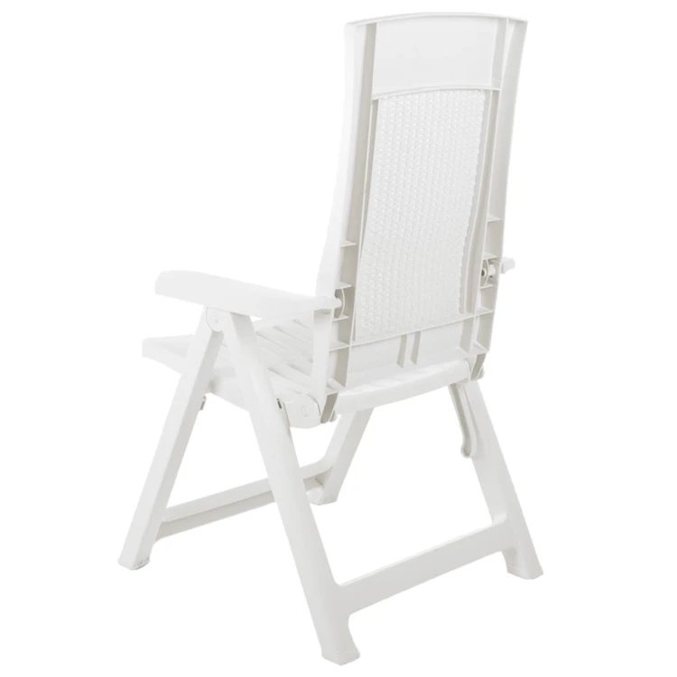 Lot de 2 chaises de jardin inclinables pliantes