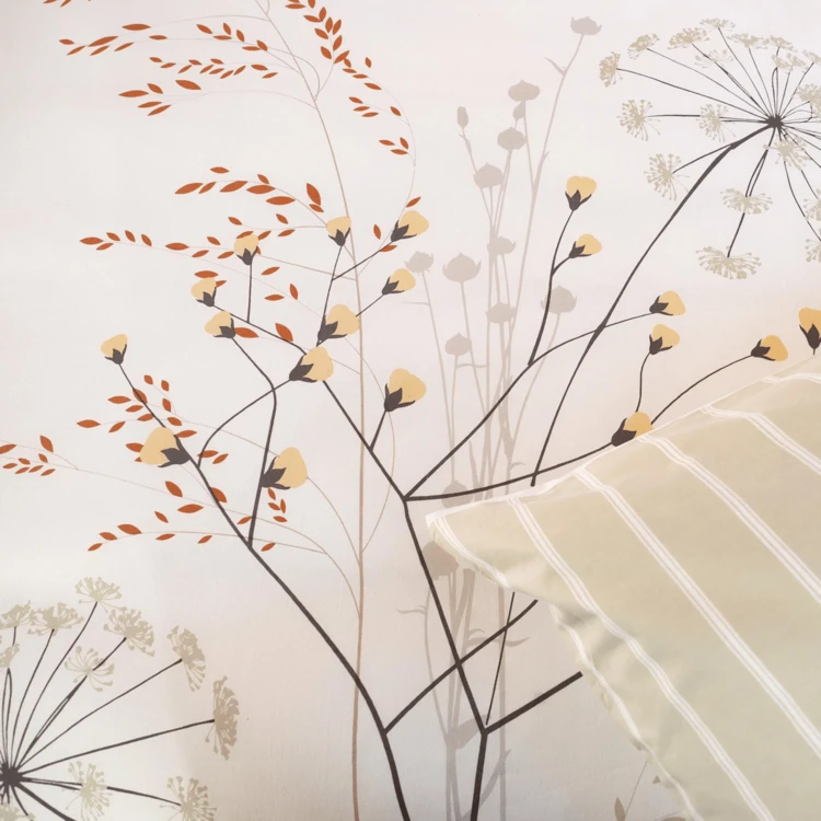 Set di biancheria da letto a 3 pezzi con fiori a righe rovesciate