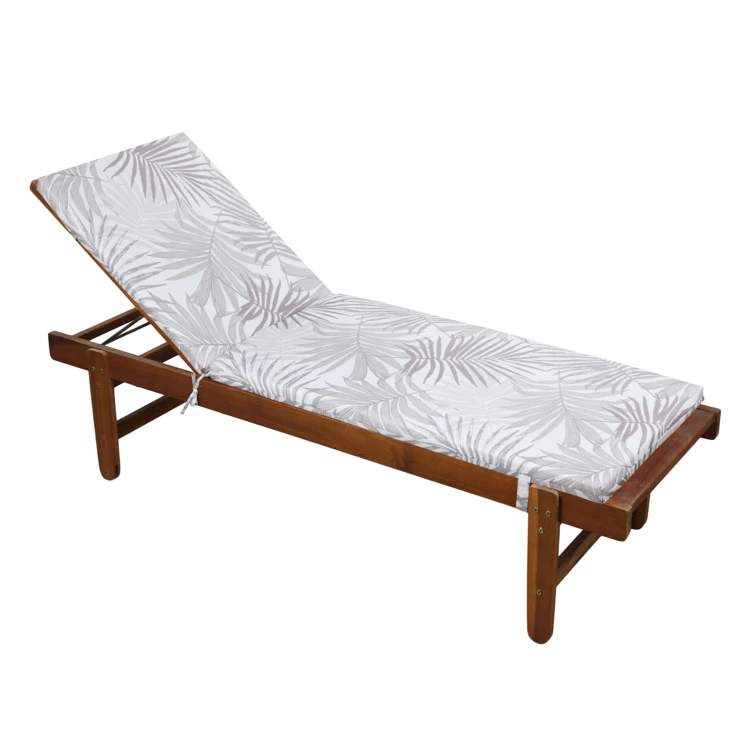 Matelas bain de soleil motif feuillage