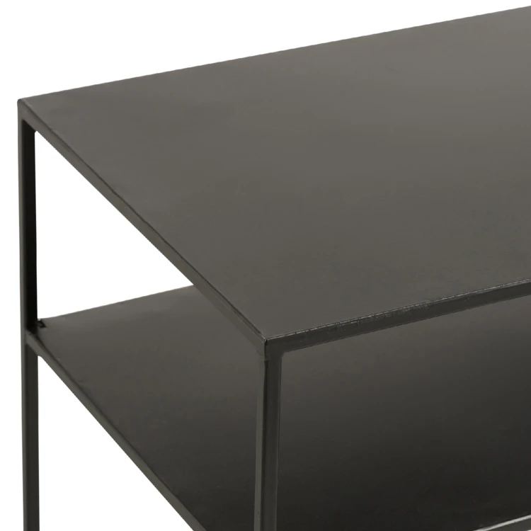 Console rettangolare con 2 ripiani in metallo