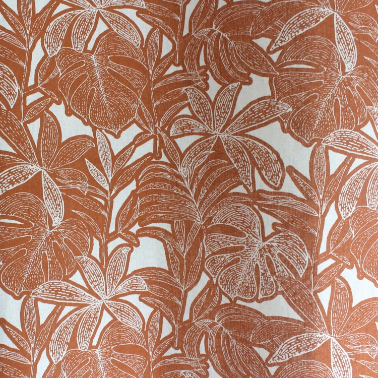 Rideau imprimé feuilles à oeillets