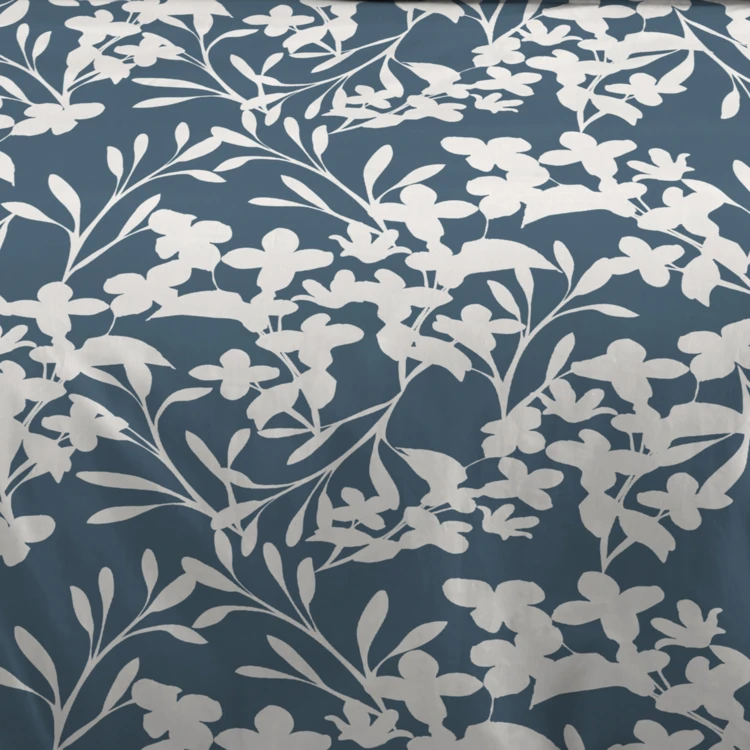 Conjunto de 3 peças de roupa de cama de algodão com estampado floral, capa + fronhas