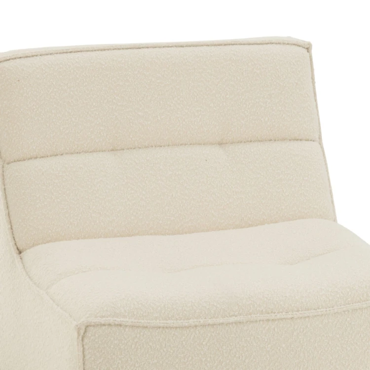 Quadratischer Drehsessel aus Bouclé-Stoff