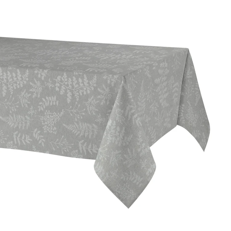Mantel rectangular de policotón jacquard con tratamiento antimanchas