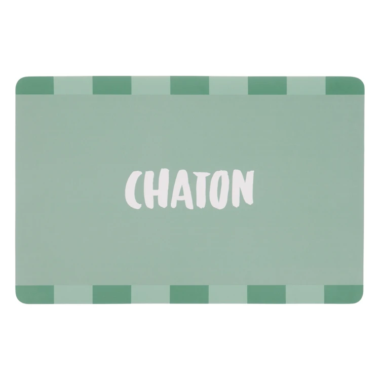 Set de table rectangulaire avec inscription Chaton