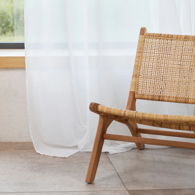 Sillón de teca y ratán