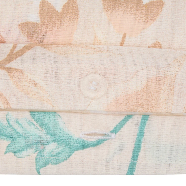 Set da letto a 3 pezzi in cotone reversibile con motivi floreali