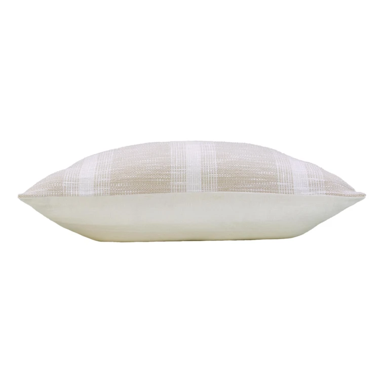 Coussin polycoton tissé à rayures