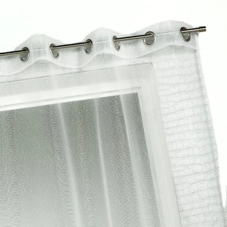 Organza voile met fijne horizontale strepen
