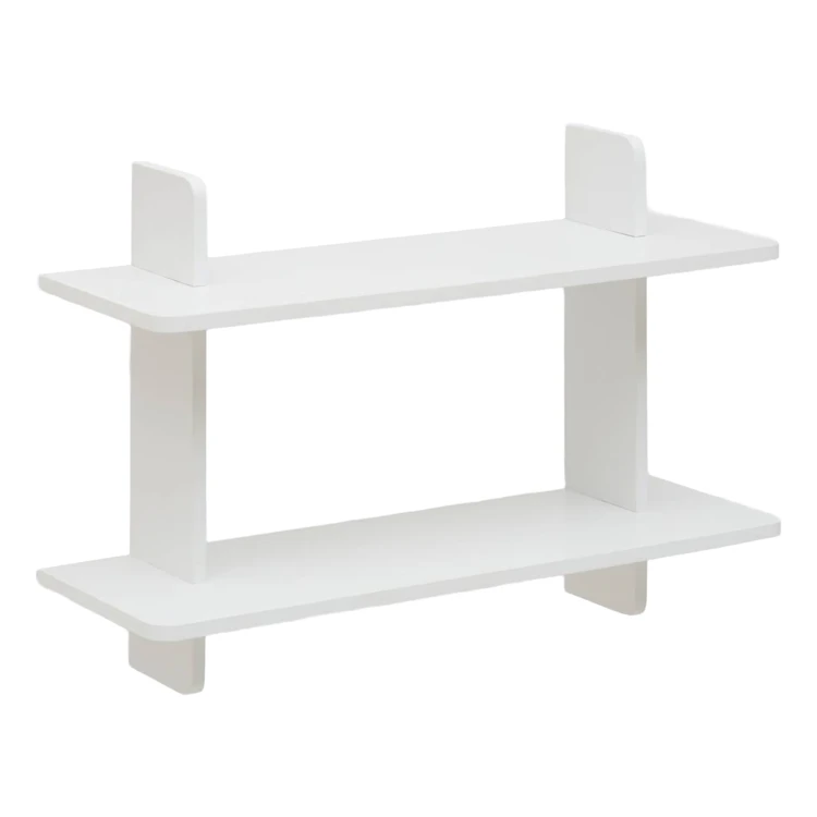 Wandregal mit 2 Ebenen aus Spanplatten