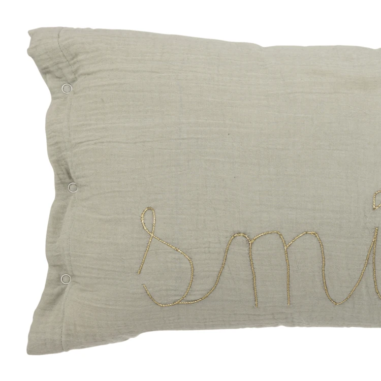 Coussin gaze de coton avec mot doux