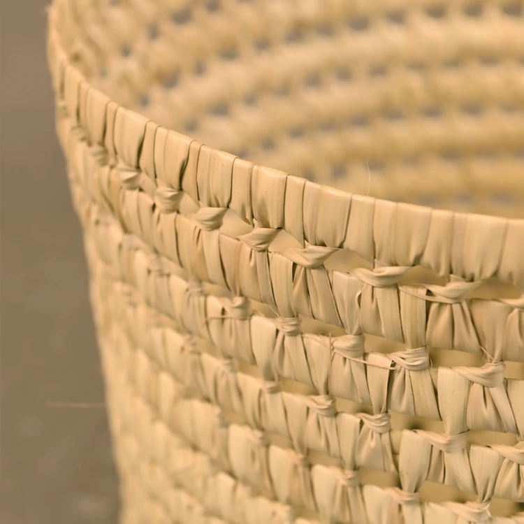 Panier de rangement rond feuilles de palmier