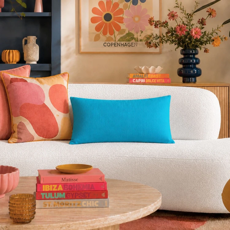 Coussin non déhoussable en coton uni
