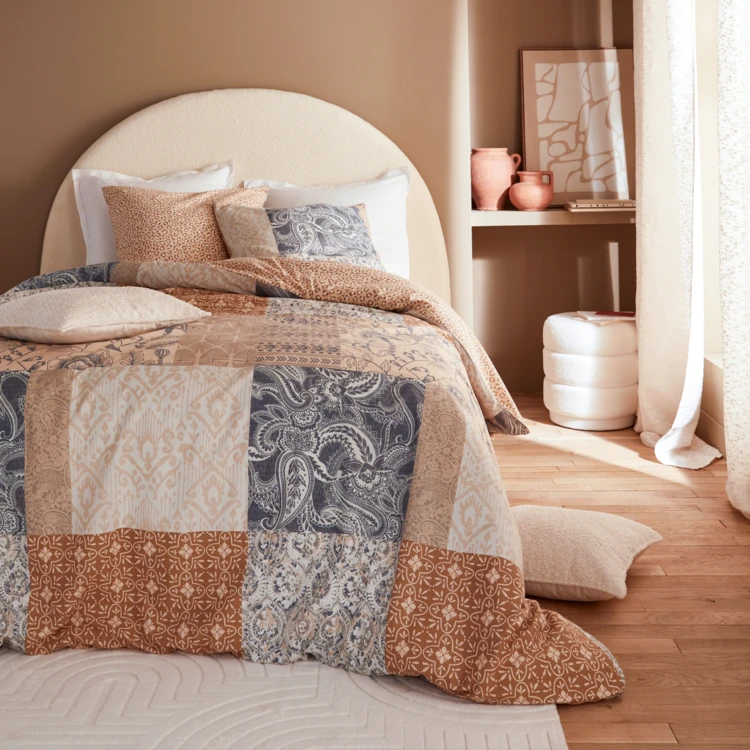 Wendebettwäsche aus Baumwolle mit Patchwork-Print