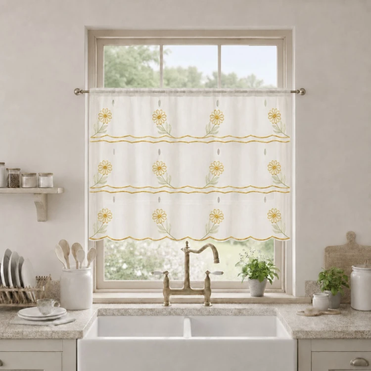 Modulable brodé à motifs fleuris