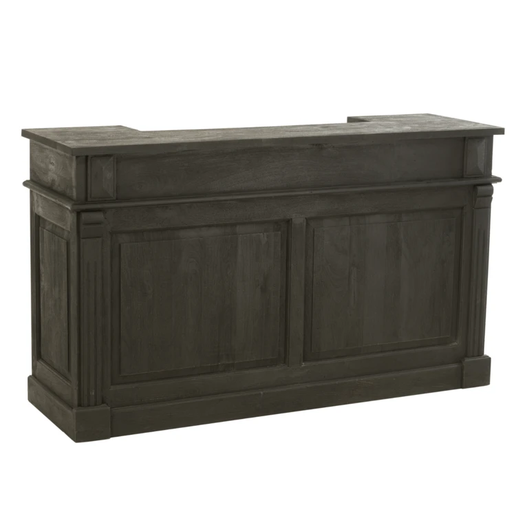 Gran barra de madera de mango negro