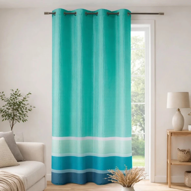 Voilage satiné rayures horizontales
