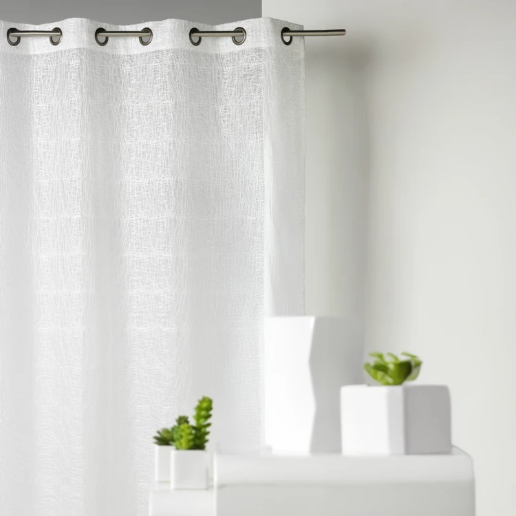 Voilage organza brodé prêt à poser
