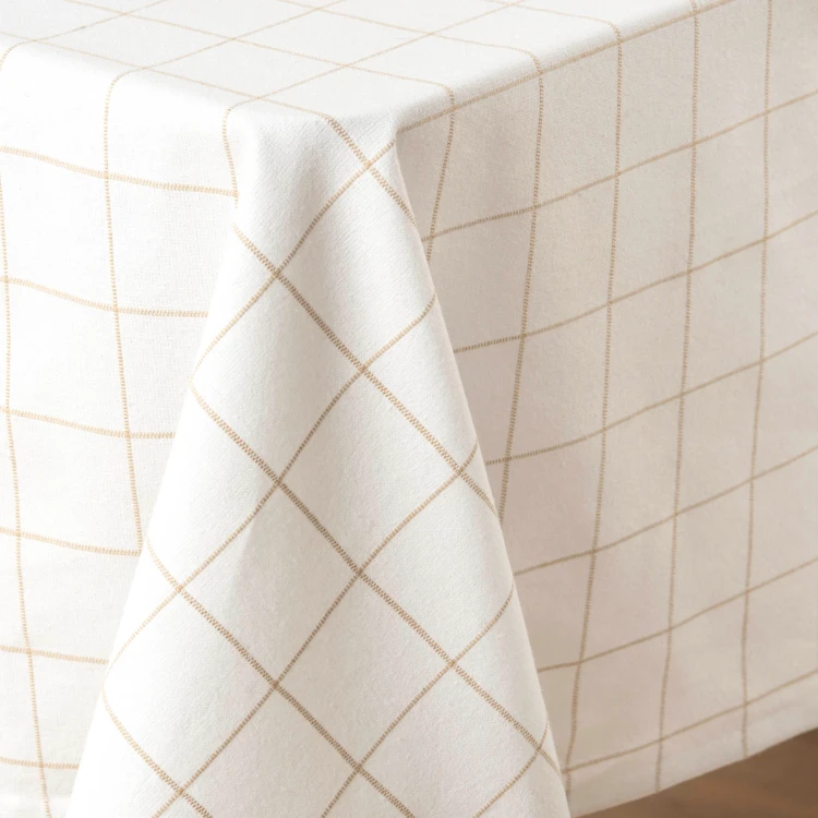 Nappe rectangle à carreaux en polycoton