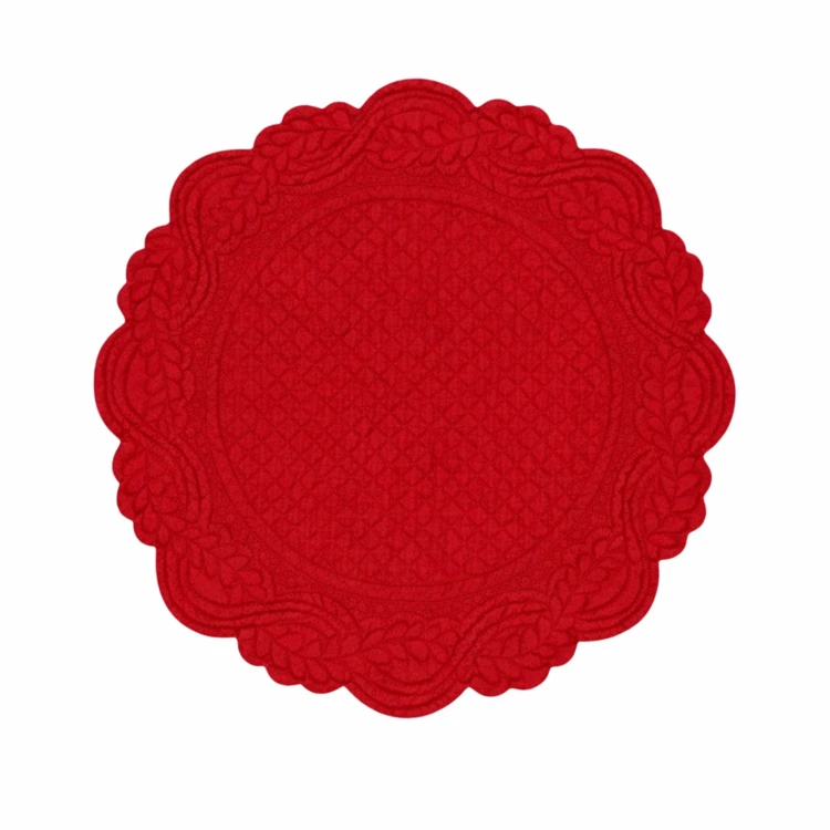 Set de table rond lavable matelassé coton