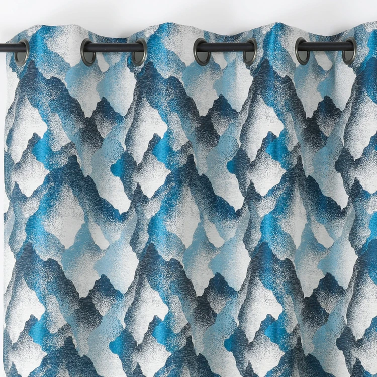 Ösenvorhang Jacquard mit Mineralmuster