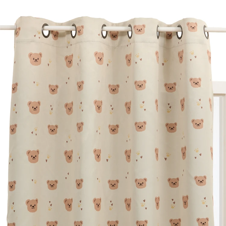 Tenda oscurante per bambini con occhielli e motivo orsetto