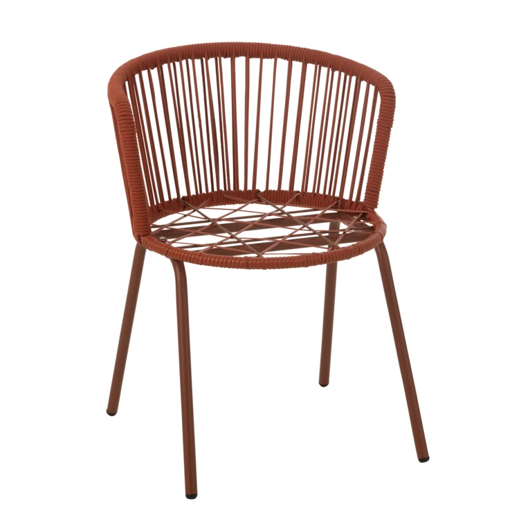 Chaise extérieure design en acier et corde