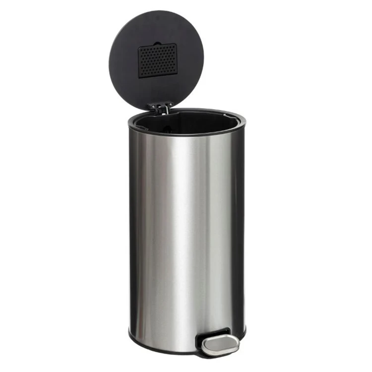 Runder Mülleimer aus Metall 30L