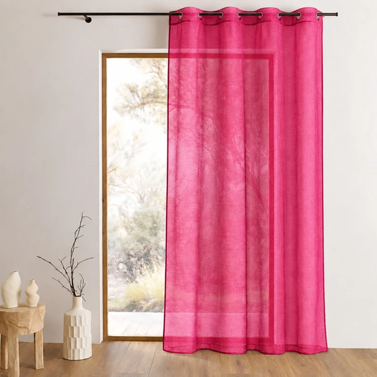 Organza voile met fijne horizontale strepen