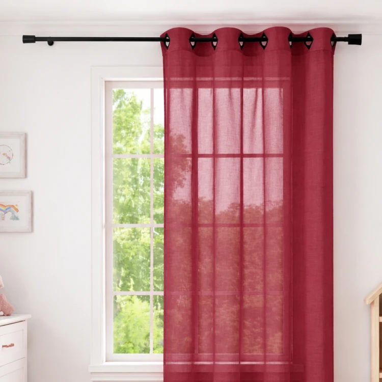 Voilage rose grande largeur