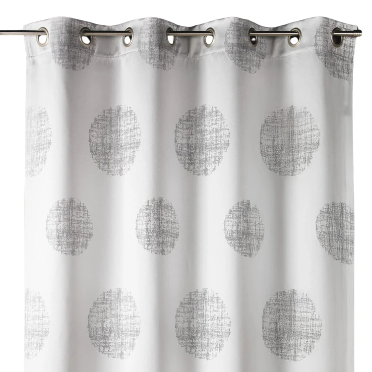 Jacquard-Vorhang mit melierten Rundmustern