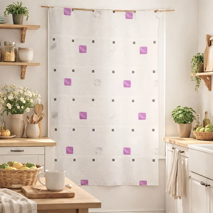 Modulable brodé motif de carrés colorés