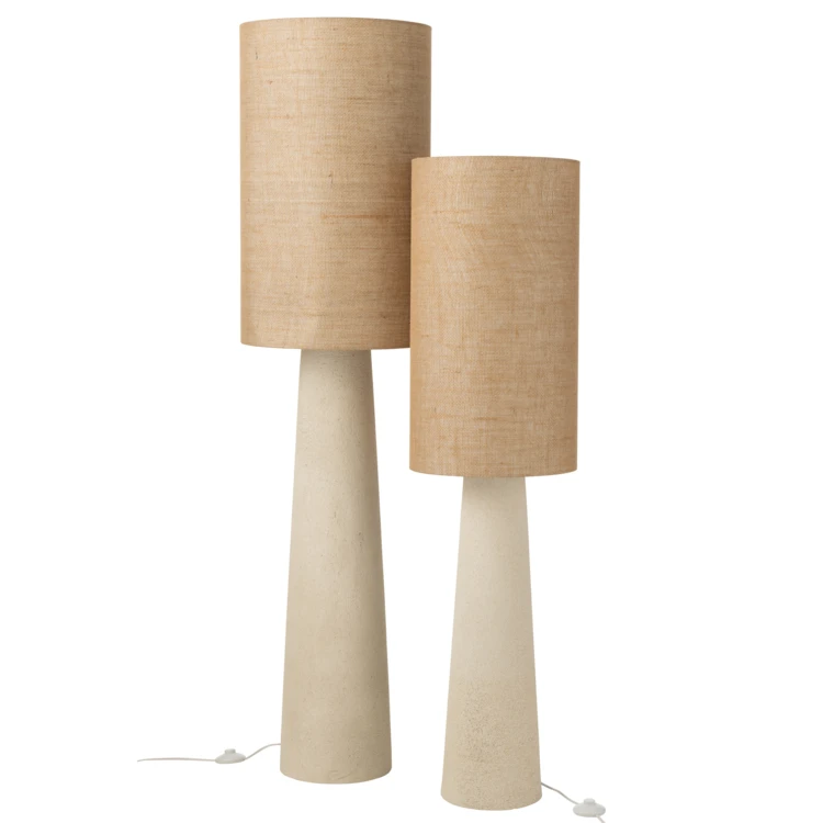 Stehlampe aus Jute und Glasfaser