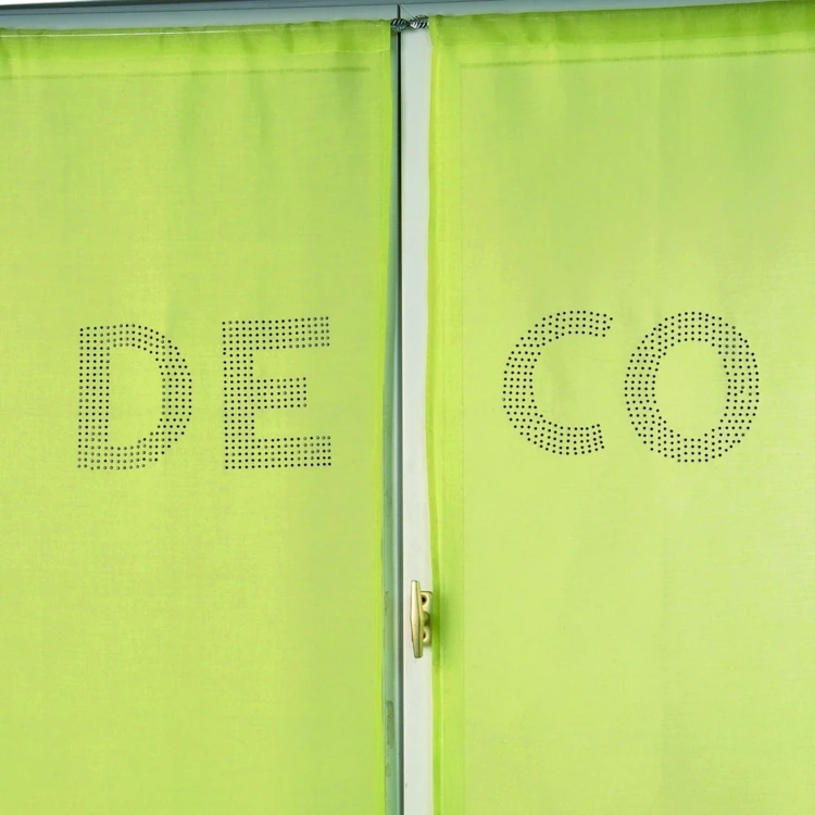 Par de cortinas transparentes com strass «DECO»