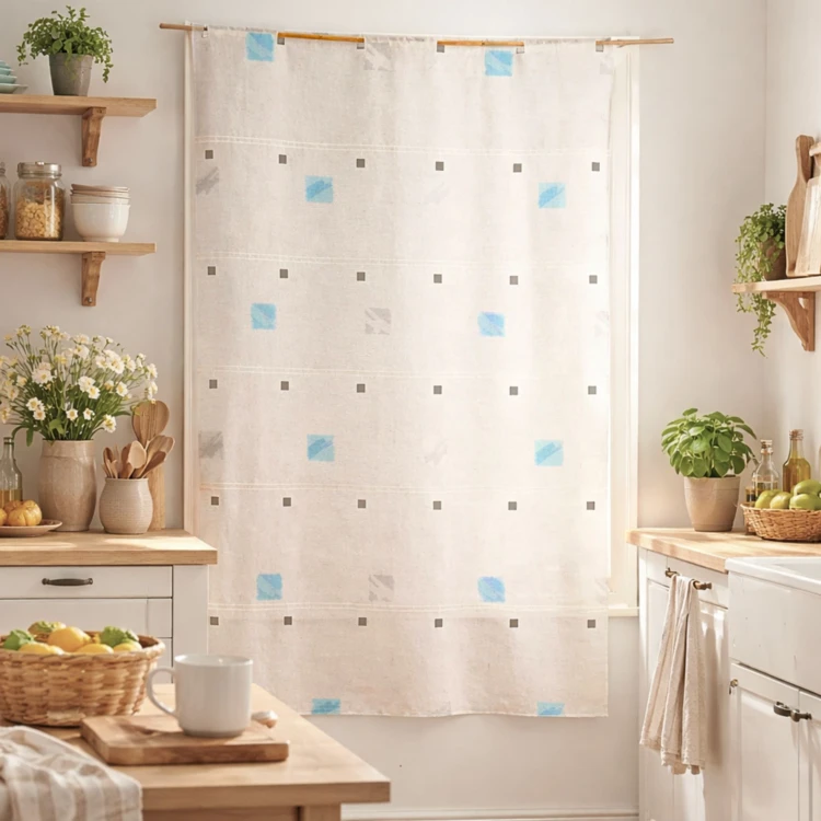Modulable brodé motif de carrés colorés