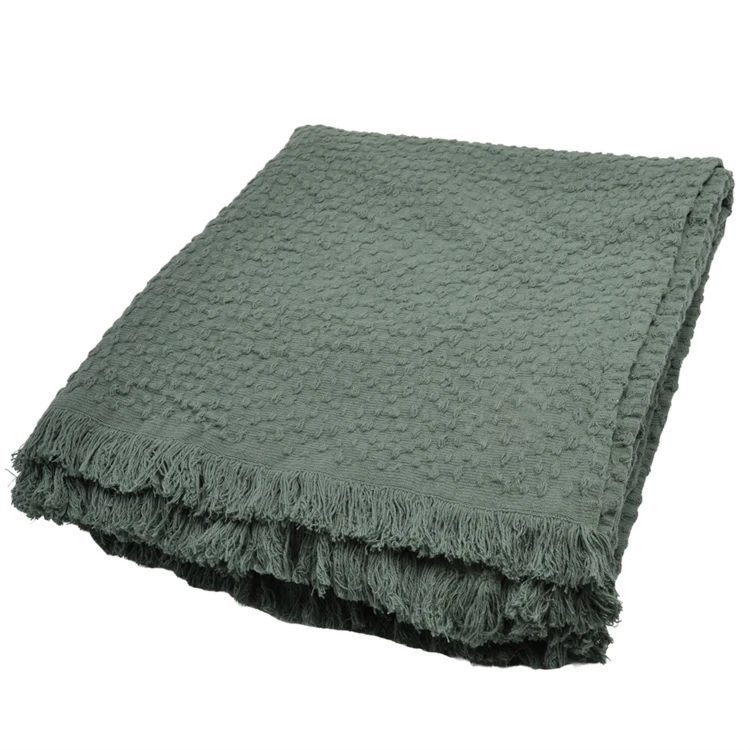 Plaid aus Baumwoll-Jacquard mit Wassertropfenmuster