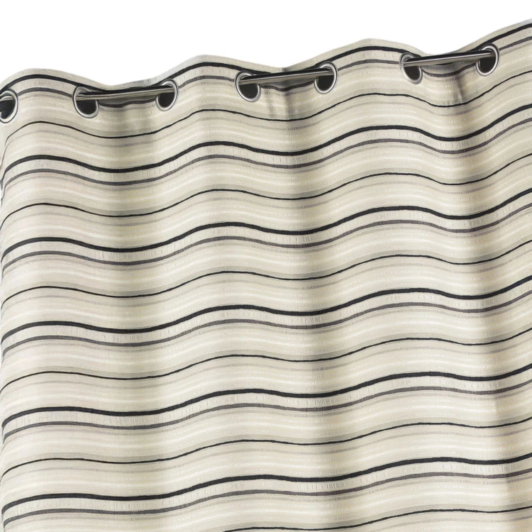 Cortina jacquard aislante con rayas finas