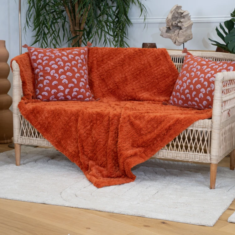 Plaid doux texturé