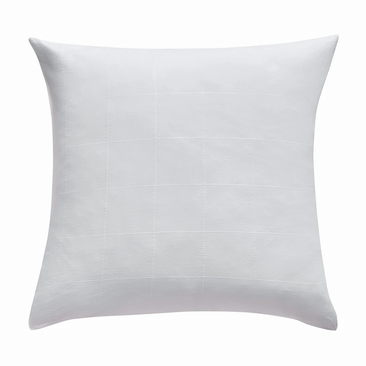 Juego de cama de algodón lavado con estampado de cuadros jacquard