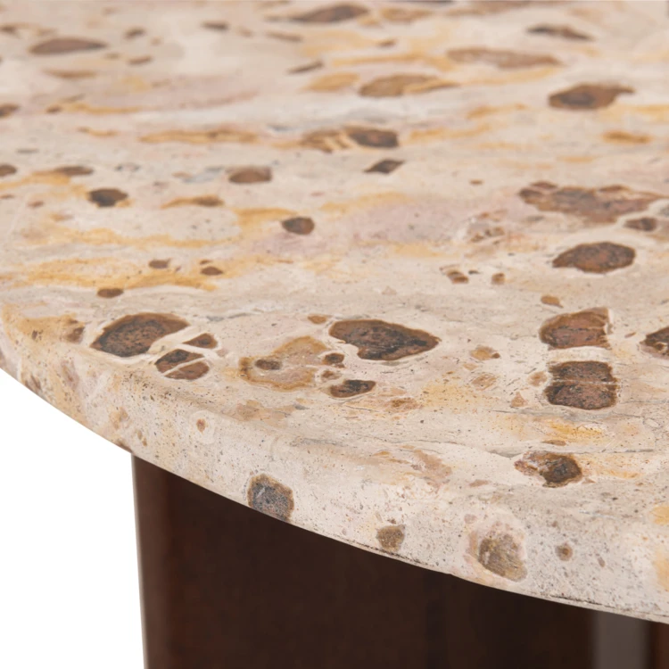 Table d’appoint ronde en pierre