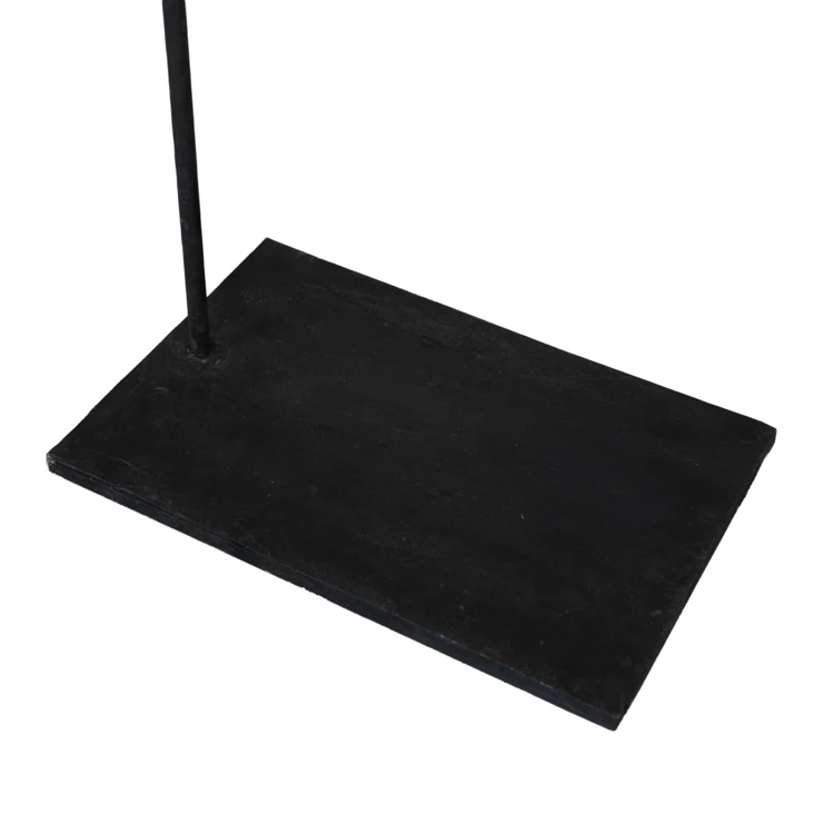 Support de lampe métal brut arrondi