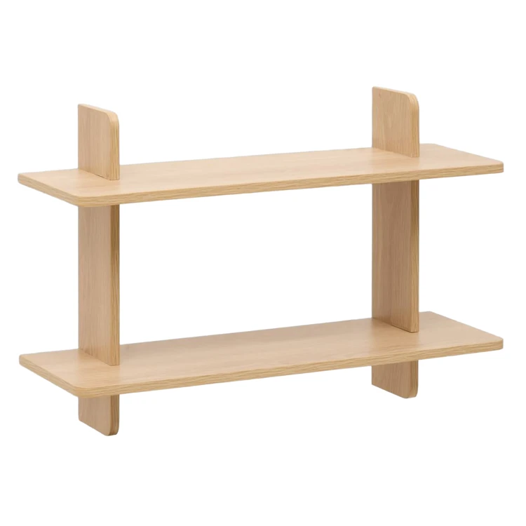 Wandregal mit 2 Ebenen aus Spanplatten