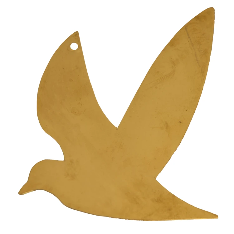 Messing duif wanddecoratie