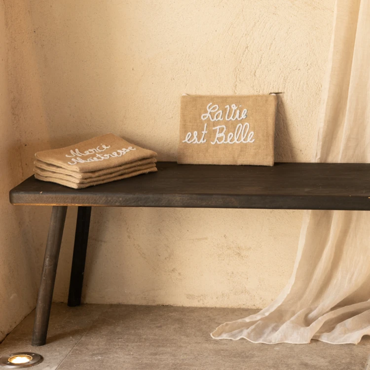 Pochette Jute "La Vie est Belle"