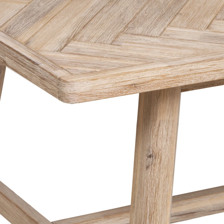 Mesa de comedor extensible con aspecto de madera y hoja extensible
